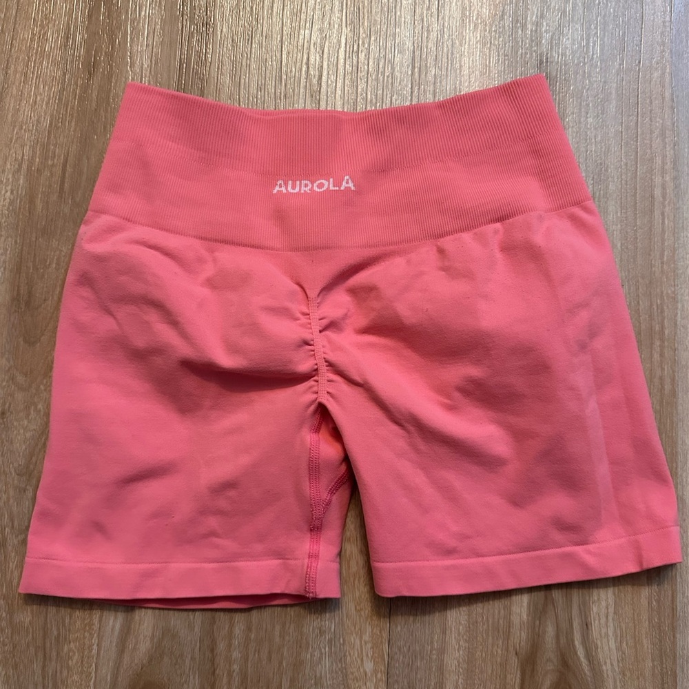 AUROLA Women's Pink High-Waisted Shorts